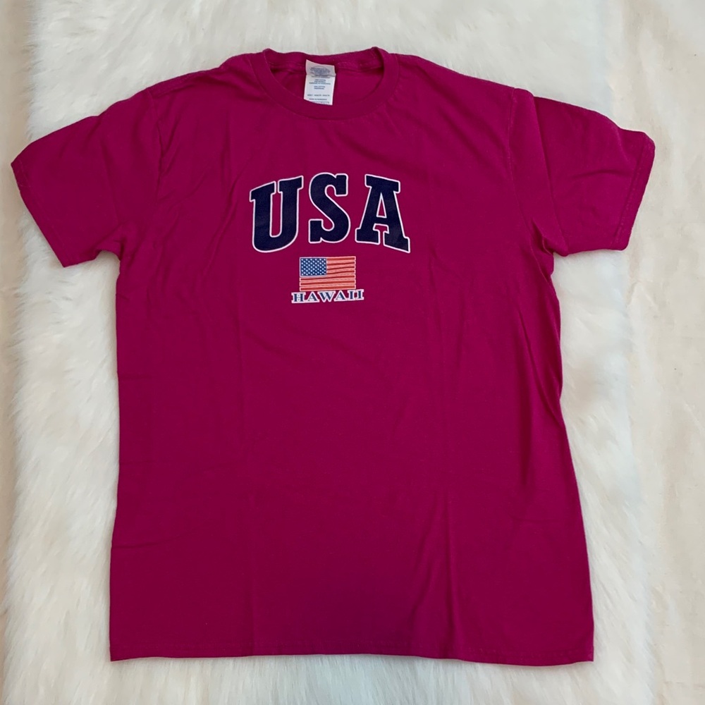 USA Hawaii Pink Short Sleeve Tee